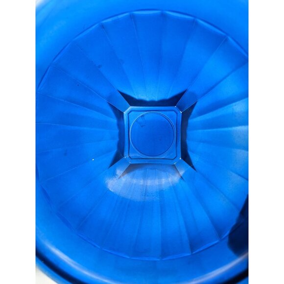 Vintage 6" by 2 3/4" Ribbed Cobalt Blue Mixing Bowl - Picture 7 of 7